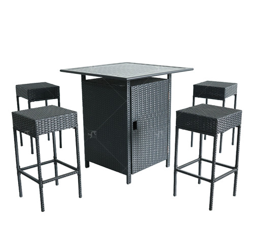 Outdoor Modern Hot Selling Good Quality Polyrattan Garden Furniture Dining  Rattan Dining  Dining Set of 5