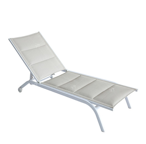 Outdoor Alu Five Position Adjustable Garden Beach Chaise Lounge Chair Patio Garden Hotel Sun Lounge
