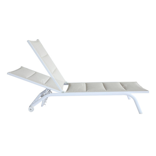 Outdoor Alu Five Position Adjustable Garden Beach Chaise Lounge Chair Patio Garden Hotel Sun Lounge