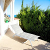 Outdoor Alu Five Position Adjustable Garden Beach Chaise Lounge Chair Patio Garden Hotel Sun Lounge
