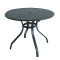 Outdoor Patio Round Table Garden Round Table with Steel Slat Tabletop Metal Steel Iron Dining Outdoor Table for Garden