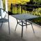 Outdoor Furniture Patio Garden Furniture Dining Table Square Backyard Bistro Table for Deck Backyard Lawn Garden