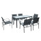 Outdoor Modern Hot Selling Good Quality Garden Furniture Dining Set of 7steel Teslin Dining Set of 7