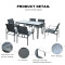 Outdoor Modern Hot Selling Good Quality Garden Furniture Dining Set of 7steel Teslin Dining Set of 7