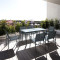 Outdoor Modern Hot Selling Good Quality Garden Furniture Dining Set of 7steel Teslin Dining Set of 7