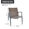 Outdoor Coffee Sets Silk Printing Glass Table and Chair Camping Patio Dinning Steel Garden Chair Three-piece Sets