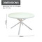 Outdoor Patio Side Table Garden Round Table with Silk Printing Glass Metal Steel Iron Dining Outdoor Table for Garden