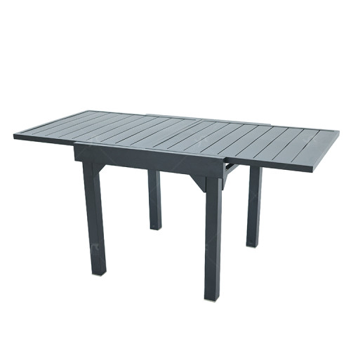 Modern Rectangular Folding Aluminum Extension Dining Table Durable Portable Outdoor Furniture for Garden Apartment Bar Use