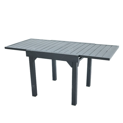 Modern Rectangular Folding Aluminum Extension Dining Table Durable Portable Outdoor Furniture for Garden Apartment Bar Use