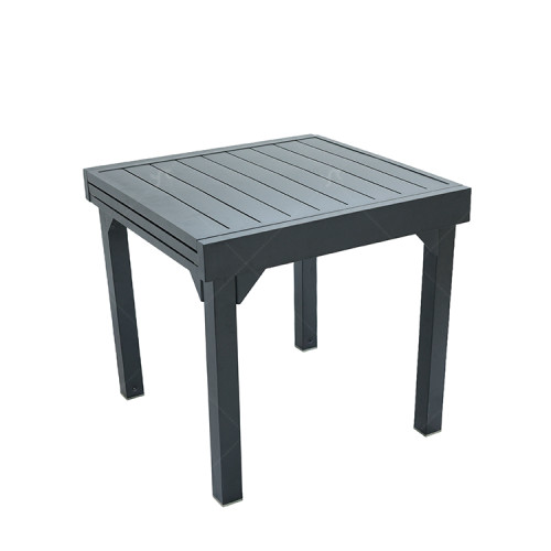 Modern Rectangular Folding Aluminum Extension Dining Table Durable Portable Outdoor Furniture for Garden Apartment Bar Use