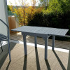 Modern Rectangular Folding Aluminum Extension Dining Table Durable Portable Outdoor Furniture for Garden Apartment Bar Use