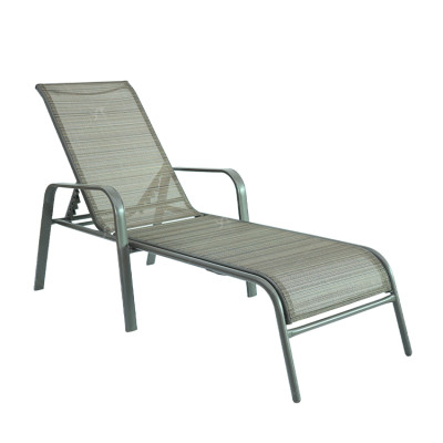 Outdoor Steel Five Position Adjustable Garden Beach Chaise Lounge Chair Patio Garden Hotel Sun Lounge