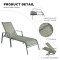 Outdoor Steel Five Position Adjustable Garden Beach Chaise Lounge Chair Patio Garden Hotel Sun Lounge