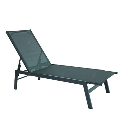 Outdoor Steel Four Position Adjustable Garden Beach Chaise Lounge Chair Patio Garden Hotel Sun Lounge
