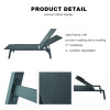 Outdoor Steel Four Position Adjustable Garden Beach Chaise Lounge Chair Patio Garden Hotel Sun Lounge