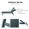 Outdoor Steel Four Position Adjustable Garden Beach Chaise Lounge Chair Patio Garden Hotel Sun Lounge