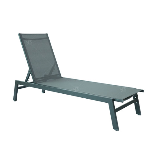 Outdoor Alu Five Position Adjustable Garden Beach Chaise Lounge Chair Patio Garden Hotel Sun Lounge