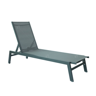Outdoor Alu Five Position Adjustable Garden Beach Chaise Lounge Chair Patio Garden Hotel Sun Lounge