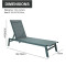 Outdoor Alu Five Position Adjustable Garden Beach Chaise Lounge Chair Patio Garden Hotel Sun Lounge