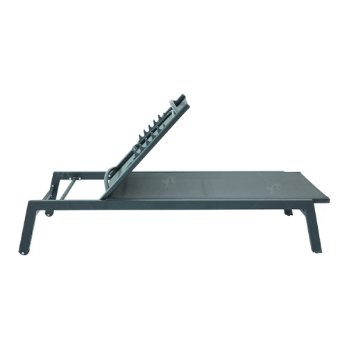 Outdoor Alu Five Position Adjustable Garden Beach Chaise Lounge Chair Patio Garden Hotel Sun Lounge