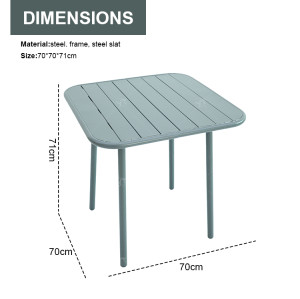Outdoor Furniture Patio Garden Furniture Dining Table Square Backyard Dining Table for Deck Backyard Lawn Garden