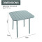 Outdoor Furniture Patio Garden Furniture Dining Table Square Backyard Dining Table for Deck Backyard Lawn Garden