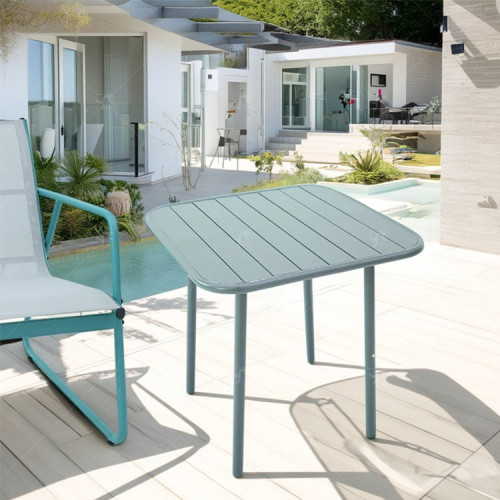 Outdoor Furniture Patio Garden Furniture Dining Table Square Backyard Dining Table for Deck Backyard Lawn Garden