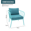 New Modern Design Garden Furniture Outdoor Sofa Outdoor Garden Furniture Luxury  Sofa Set 4 Pieces