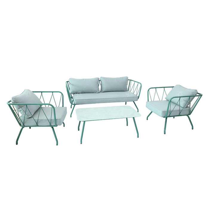 New Modern Design Garden Furniture Outdoor Sofa Outdoor Garden Furniture Luxury  Sofa Set 4 Pieces