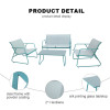 2x1 Teslin Popular Garden  4 Pieces Sofa Set Patio Sofa Sets Furniture Outdoor Furniture  Outdoor Patio Furniture Sofa Set