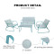2x1 Teslin Popular Garden  4 Pieces Sofa Set Patio Sofa Sets Furniture Outdoor Furniture  Outdoor Patio Furniture Sofa Set