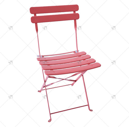 Outdoor Patio Metal Folding Steel Chair Furniture Metal Chair Color, Patio Steel Bistro Chair Garden Bistro Folding square Chair