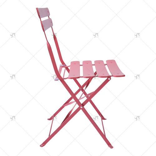 Outdoor Patio Metal Folding Steel Chair Furniture Metal Chair Color, Patio Steel Bistro Chair Garden Bistro Folding square Chair