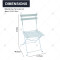 Outdoor Patio Metal Folding Steel Chair Modern Balcony Outdoor Patio Furniture Portable Garden Bistro lron Folding square Chair