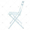 Outdoor Patio Metal Folding Steel Chair Modern Balcony Outdoor Patio Furniture Portable Garden Bistro lron Folding square Chair