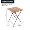 Outdoor Coffee Sets Foldable Wood Slat Table and Foldable Chair Camping Patio Dinning Steel Garden Chair Three-piece Sets