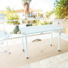 Modern Design steel Frame Outdoor Baclony Furniture Set Restaurant Garden Furniture Coffee Table Garden Coffee Table