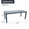 Hot Sell Outdoor Aluminum Furniture Restaurant Dining Table Furniture for Garden or Patio Modern Garden Furniture diningTable