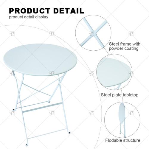 Modern Design steel Frame Outdoor Baclony Furniture Set Restaurant Garden Furniture Coffee Table Garden Coffee Table