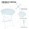 Modern Design steel Frame Outdoor Baclony Furniture Set Restaurant Garden Furniture Coffee Table Garden Coffee Table