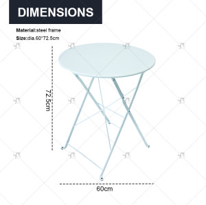 Modern Design steel Frame Outdoor Baclony Furniture Set Restaurant Garden Furniture Coffee Table Garden Coffee Table