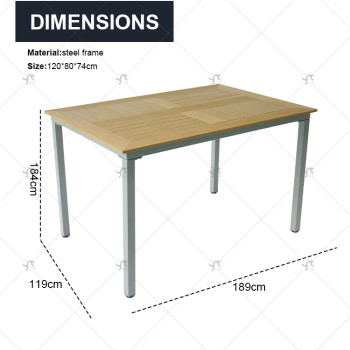 Factory Direct Sales of Garden Chairs Outdoor Patio Leisure Dining Table and Chairs Garden Camping Dining Table