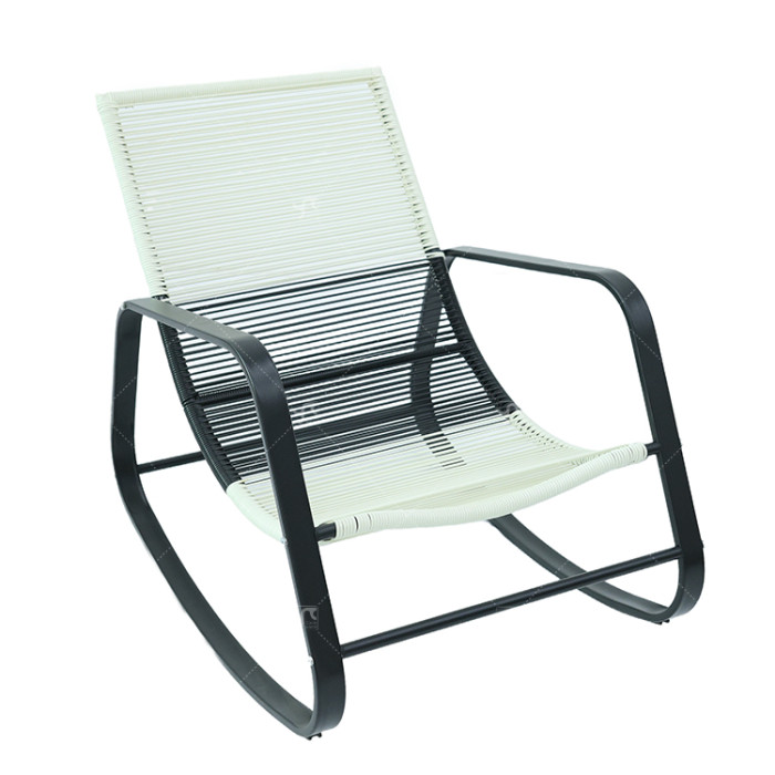 Hot-selling all-weather iron tube rattan rocking chair