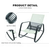 Hot-selling all-weather iron tube rattan rocking chair