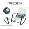 Hot-selling all-weather iron tube rattan rocking chair
