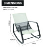 Hot-selling all-weather iron tube rattan rocking chair