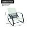 Hot-selling all-weather iron tube rattan rocking chair