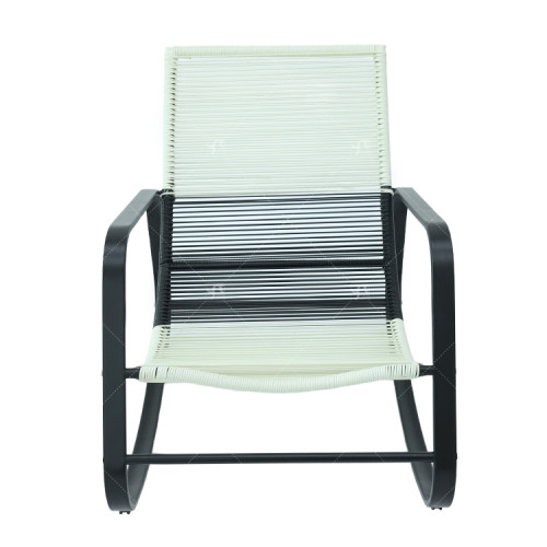 Hot-selling all-weather iron tube rattan rocking chair