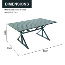Outdoor Furniture Patio Garden Furniture Dining Table Square Backyard Bistro Table for Deck Backyard Lawn Garden