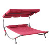 Outdoor Lounge Bed with Canopy and Garden Patio Balcony Backyard Terrace Sun Bed Sun Lounger Lounge Seating Day Bed